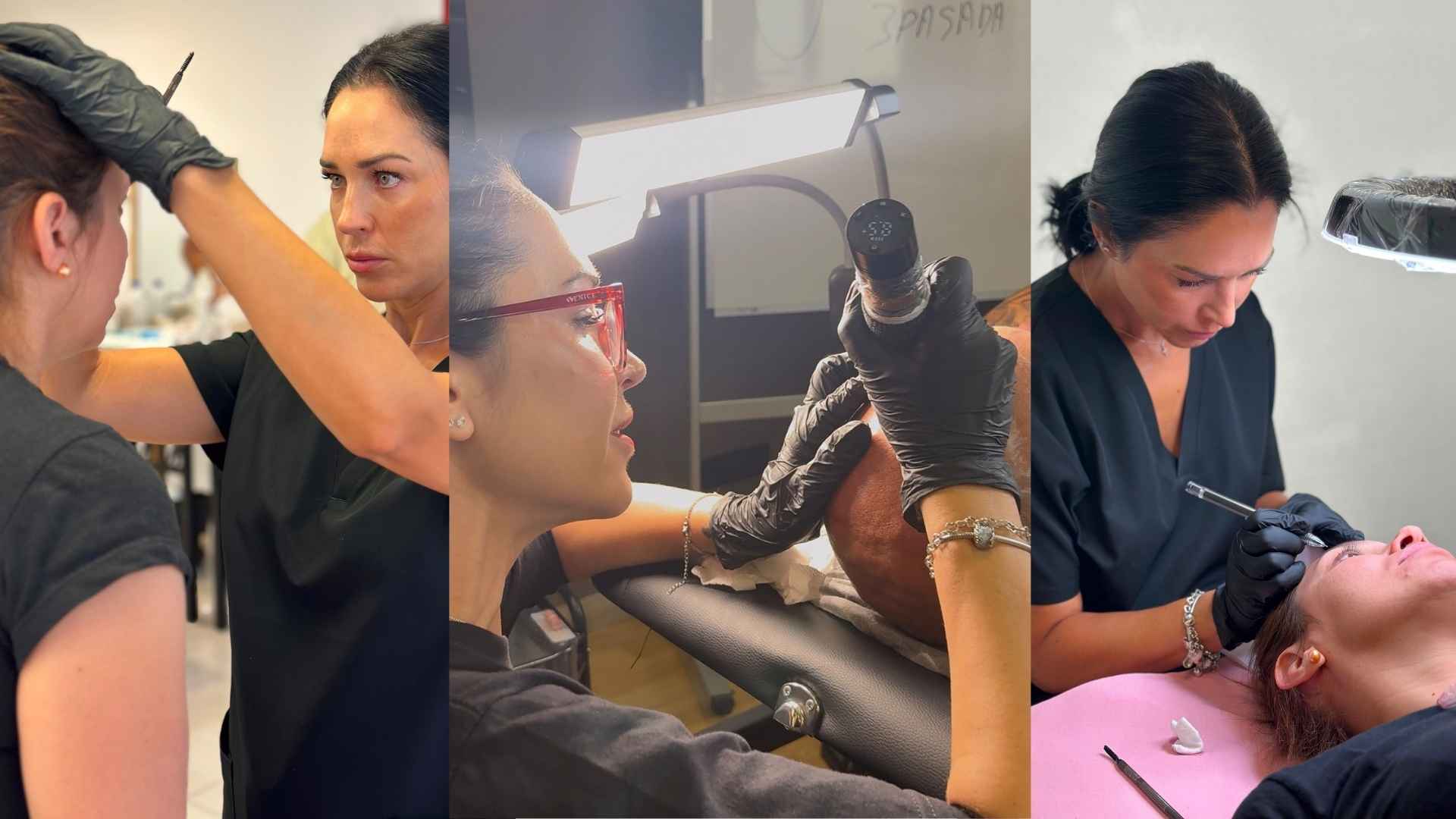 Equipo de RM Studio realizando micropigmentación